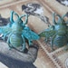 Bee Cuff Links, Verdigris & Brass, Steampunk, Neo Classical, Men's Jewelry, Bee Jewelry, Victorian, Woodland, Insect Cufflinks