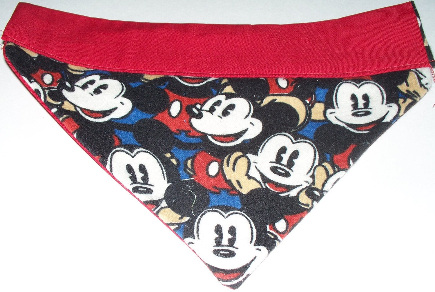 Dog/Cat/Ferret-Reversible 2 in 1  Over the Collar Bandana DISNEY Mickey Mouse//Custom made just for YOU and your pet