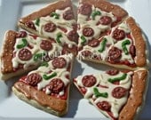 Pizza Cookies - 1 Dozen Cookie Favors