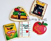 Teacher Appreciation Cookies -  Gift Boxed Collection 5 Cookies