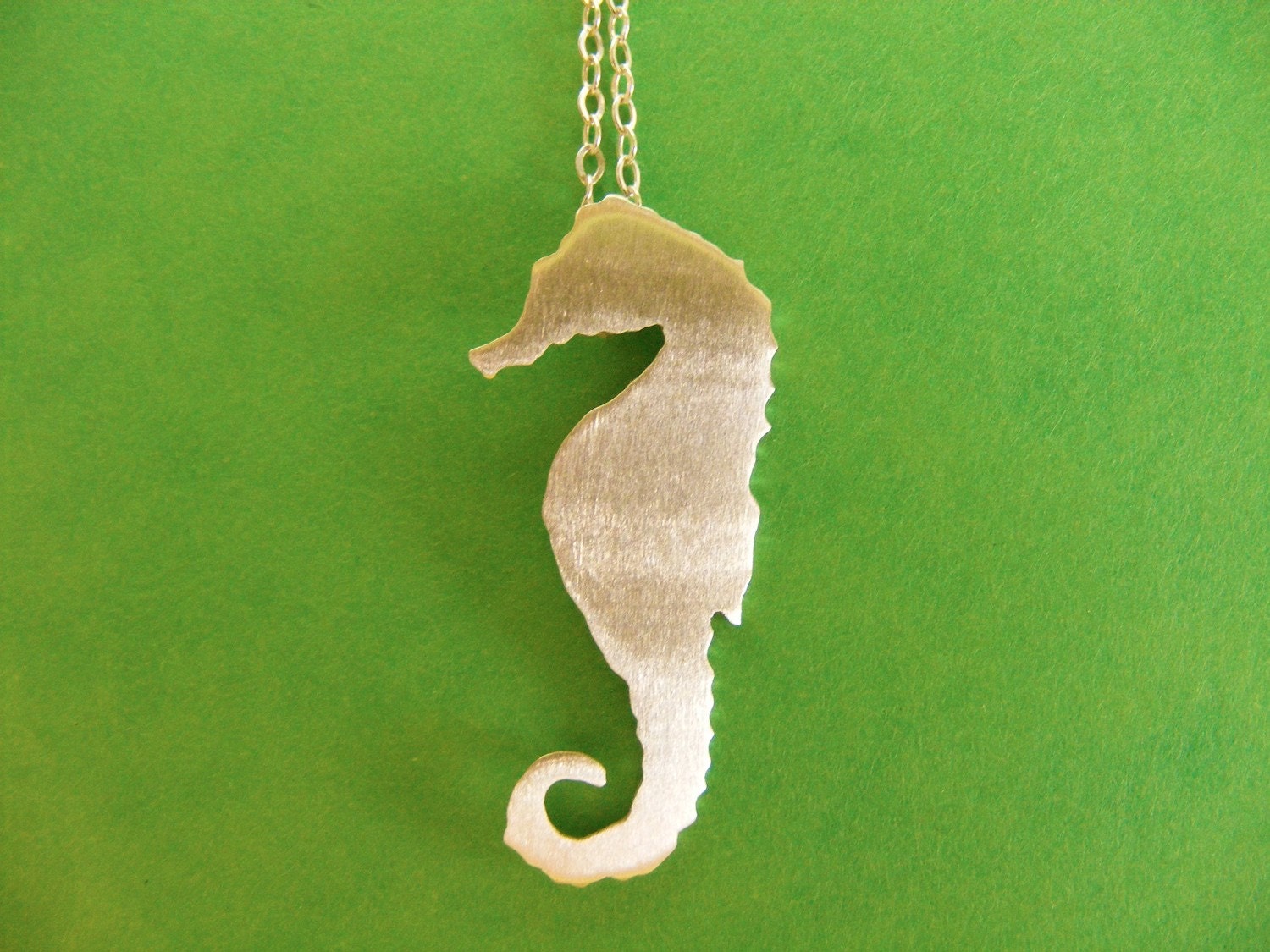 Seahorse Necklace on Seahorse Pendant   Seahorse Necklace   Handmade Sterling Silver 925