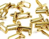 Brass Cufflink Blanks, Cuff link Fittings, Cufflink Bases, 4 pairs