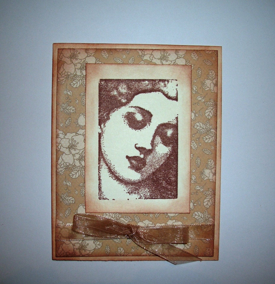 Mother's Day Card - Beautiful lady image - Portrait - Birthday Card - Wedding - All Occasion