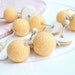 Felt Ball Necklace Handmade Felt Jewelry Felted Necklace Champagne Vanilla Cream Felt Beads Fall Fashion