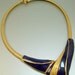 Nice Modern Collar Necklace Blue Enamel