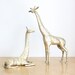 Vintage Pair of Tall Brass Giraffes