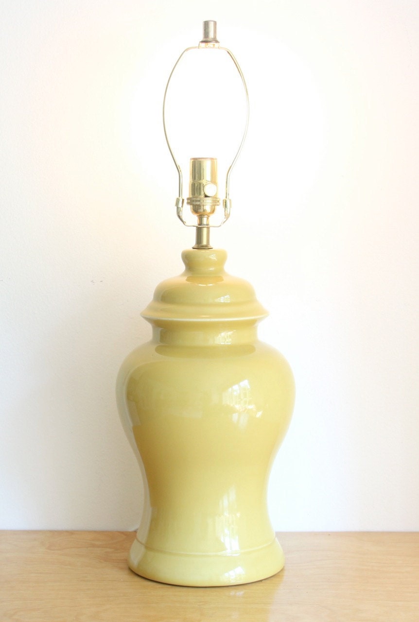 Vintage Yellow Ceramic Table Lamp