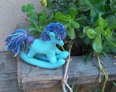 Stuffed Rocking Horse Toy Turquoise