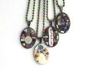 Antique Brass Mosaic Art Pendant