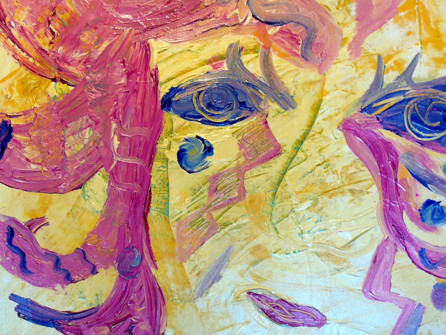 ORIGINAL Masquerade Abstract Painting Highly Textured