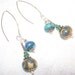 Earrings Lampwork Glass sterling silver and swarovski crystals Handmade in Australia SRA Christmas gift idea
