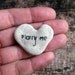 Personalized Genuine heart shaped Beach stone rock pebble