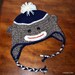 Sock Monkey Earflap hat - Customize your colors- NB - KIds sizes