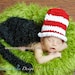 Instant download Crochet Pattern - No. 54 Kitty in a Striped Hat - Cuddle Critter Cape Set