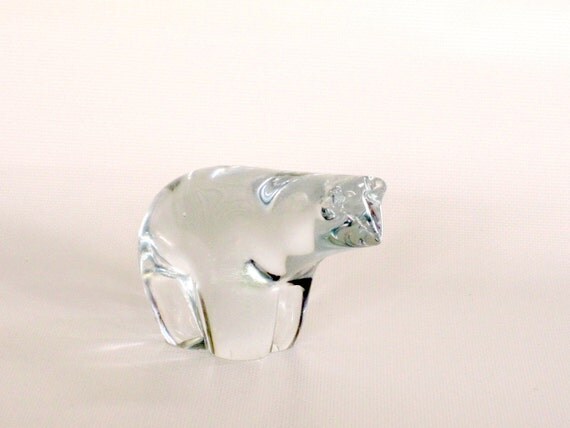 blown glass polar bear