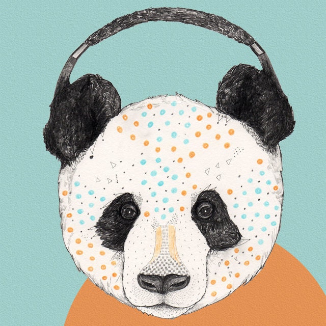Polkadot Panda //  print 5x8 (A5)