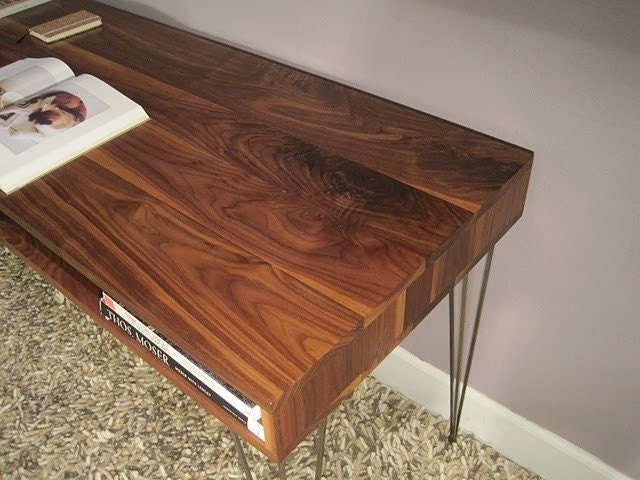 Jeremiah Collection Mid Century Desk With Hand-Welded Hairpin Legs