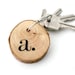 Choose your initial...Keychain made with wood and cable steel wire with your monogramme hand painted..