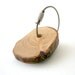SUMMER SALE 20% OFF - Pine wood keychain, key fob with stainless steel cable wire