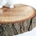 SUMMER SALE 20% OFF - Ring Bearer from pine wood and white cotton ribbon made to order (custom made)