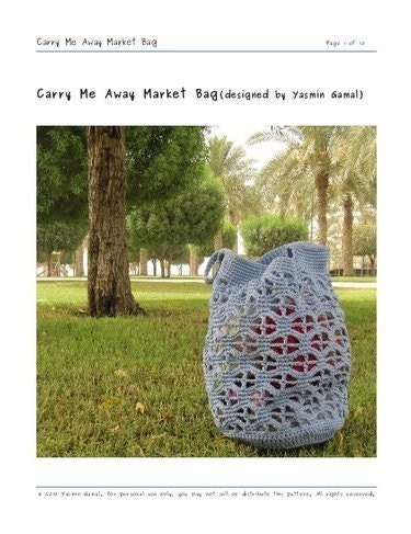 Crochet Market Bag PDF Pattern Instant Download- (Carry Me Away)