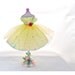 Decorative Dress Form Paper Art with Yellow Tulle and Crepe Paper Dress