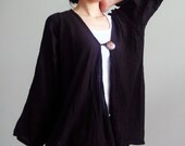Dark Night Light Weight Black Cotton Jacket, black jacket