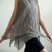 B6, Dark Grey Floral Two Layers Sleeveless Cotton Blouse