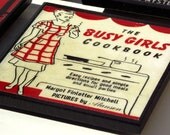 Retro Kitchen Cookbook Coasters Tabletop Decor Coaster Set