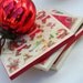 Retro Christmas Wrapping Paper Coasters Holiday Decor Vintage Chirstmas Red and White
