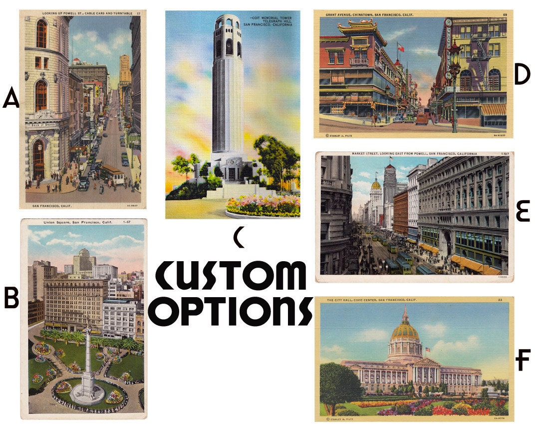Wood Sign Wall Hanging Vintage San Francisco HOME sign Personalized Decor Wood Letters