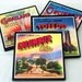 Ohio State Coasters Cleveland, Columbus, Toledo, Cincinnati Drink Coasters Hostess Gift
