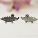 CROCODILE Stud Earrings Sterling Silver Oxidized Mini Zoo series