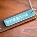 yoga jewelry - breathe necklace - aqua plastic wearable art