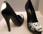 Day of the dead hand painted shoes