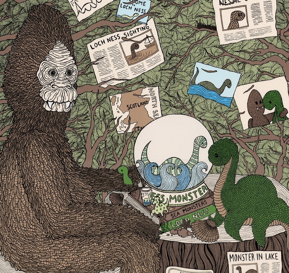 Sasquatch Screenprint 18x24