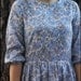 V i n t a g e - 1940s Small Medium - Jersey Neck  - Handmade Floral Vintage Dress - Bohemian Prairie Woodland Folk Anthropologie