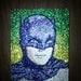 Adam West BATMAN- glitter Art- 9"x12"
