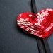 Red Sequined Heart Headband