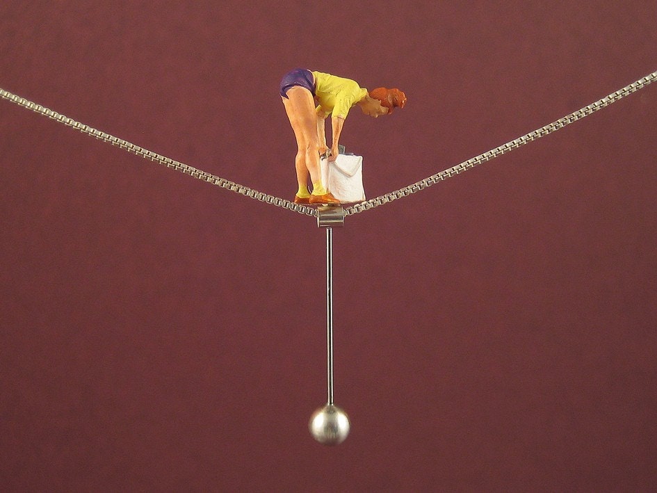 Tightrope walk "SHOPPING" - Necklace