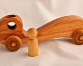 Wooden Toy Sports Car Handmade With Organic Cherry
