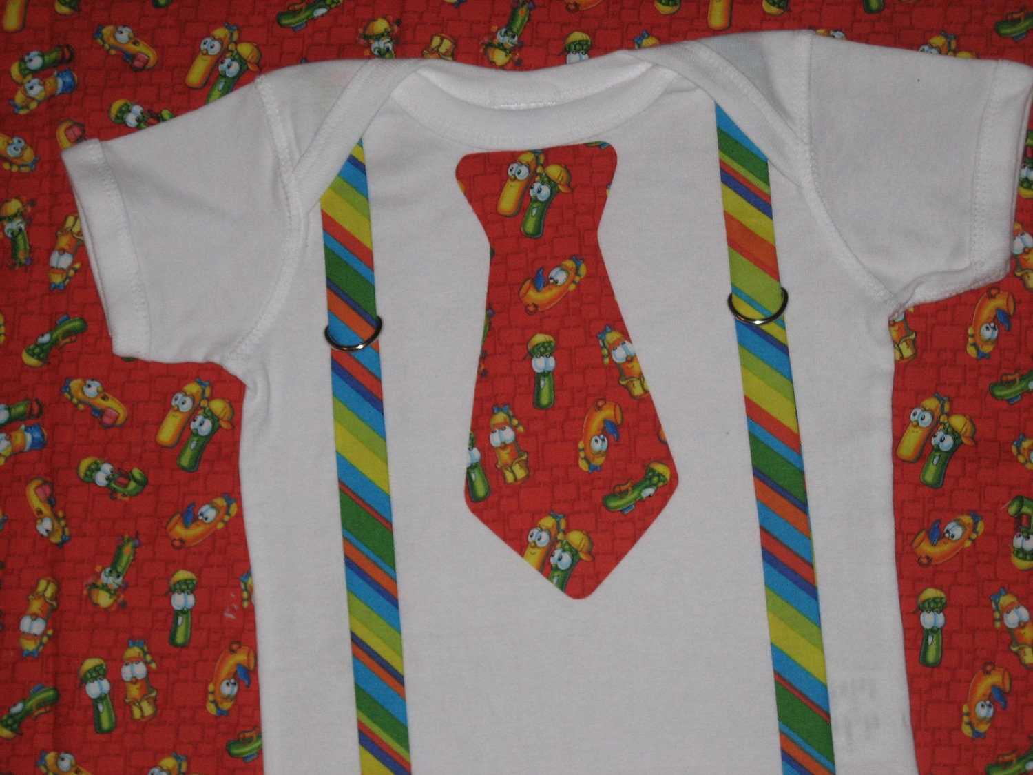 Veggie Tales suspender Tie Shirt