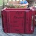 In Our Home Storage Box Organizer Storage Bin Family rules Shabby Chic Distressed Rustic Wood Hand-painted Red