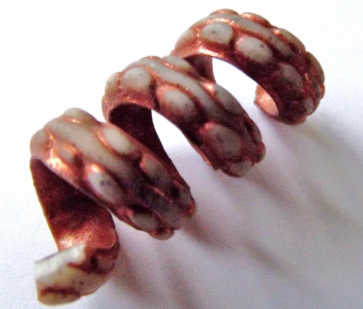 TENTACLE Dread Bead - Faux STONE with Antiqued COPPER