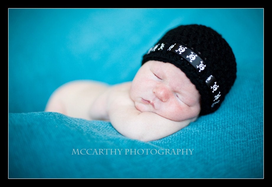 Bad Boy Beanie - Black - Skull and Cross Bones