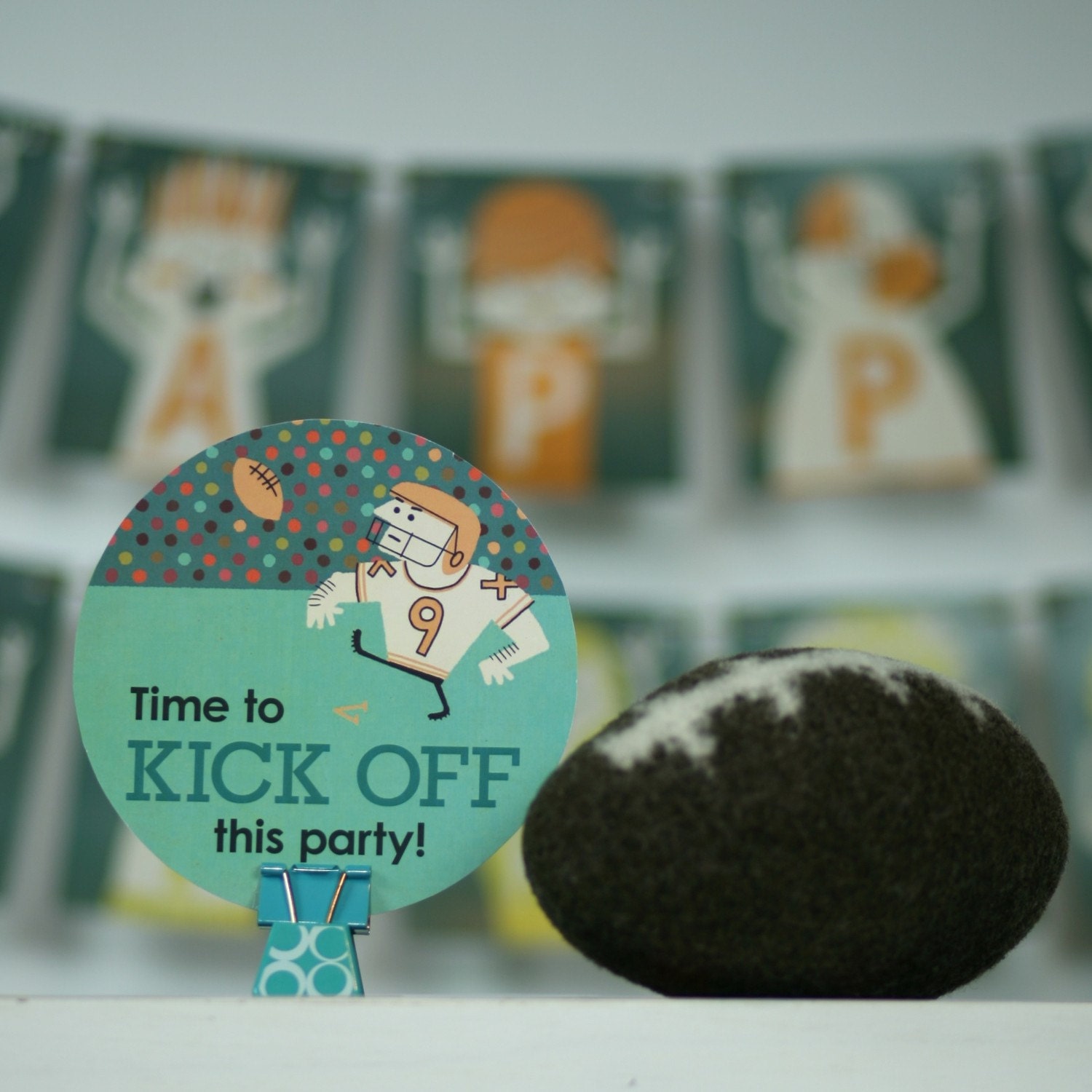 Football Party Birthday Sign Decoration from the Football Fun DIY Printable Collection by Spaceships and Laser Beams Il_170x135