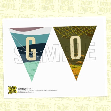 Banner from the Vintage Fishing DIY Printable Collection by Spaceships and Laser Beams