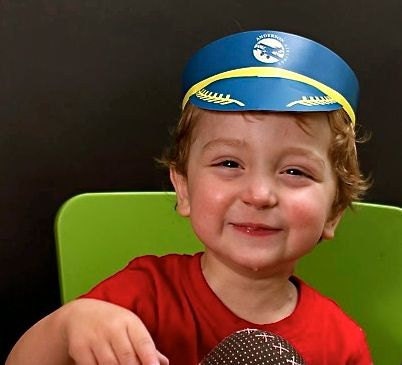 Vintage Plane Pilot Party Hat from the Vintage Airplanes DIY Printable Collection by Spaceships and Laser Beams