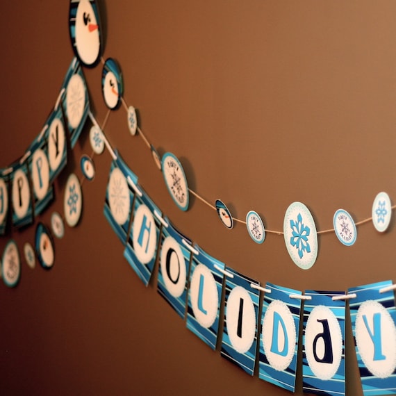 Happy Holidays Banner from the Flurry of Fun Winter Collection by Spaceships and Laser Beams Il_570xn