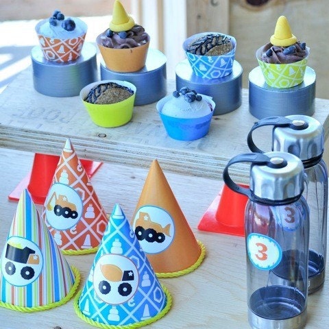 Construction Birthday Party Package a DIY Printable Party Collection by Spaceships and Laser Beams